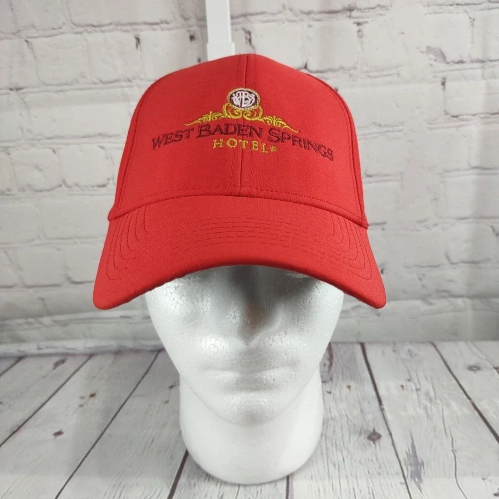 West Baden Springs Hotel Hat Cap Strapback Red Adjustable Embroidered Logo